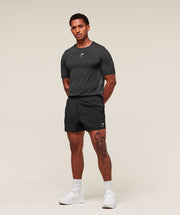 Gymshark Lightweight Seamless T-Shirt - Black/Silhouette Grey