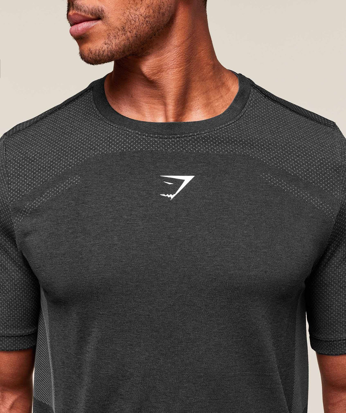 Gymshark Lightweight Seamless T-Shirt - Black/Silhouette Grey