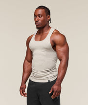 Gymshark Ribbed Tank 3pk - White/Black/Stone Grey Marl