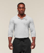 Gymshark Legacy Henley - Light Grey Marl
