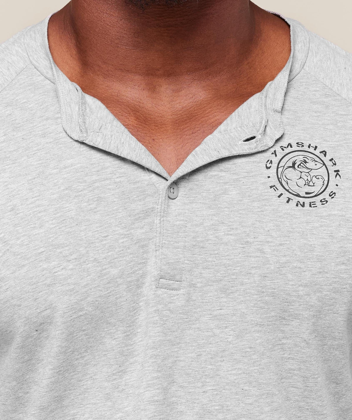 Gymshark Legacy Henley - Light Grey Marl