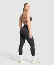 Gymshark Adapt Camo Cross Back Sports Bra - Asphalt Grey/Black