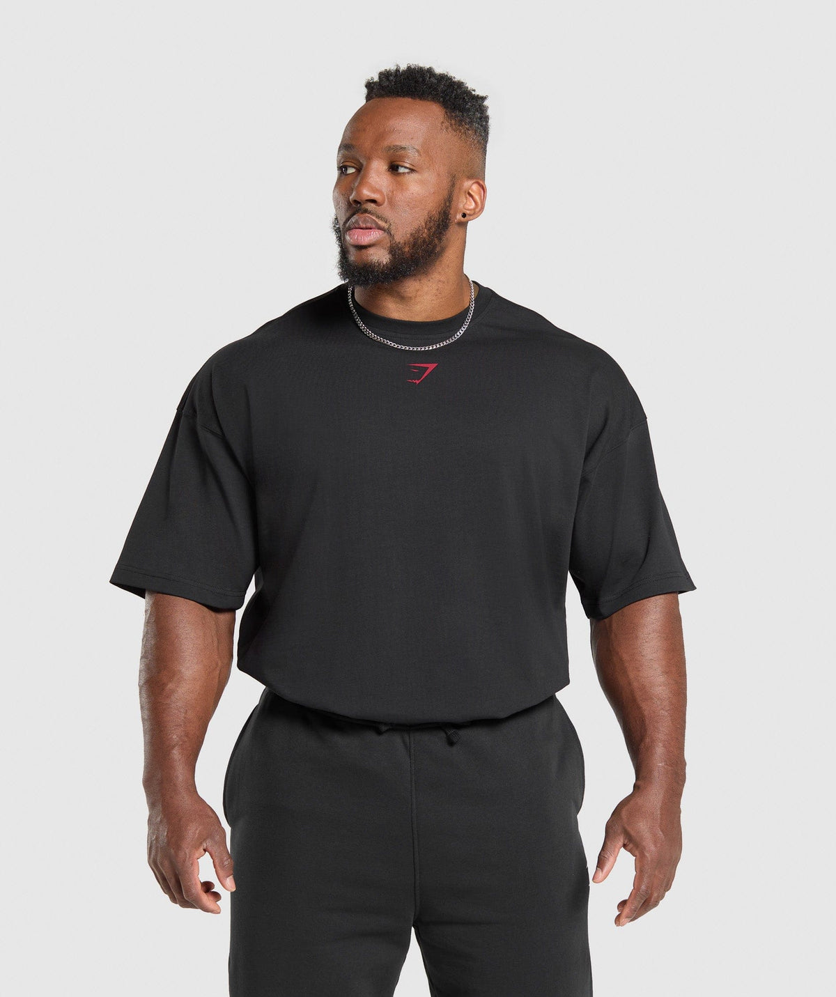 Gymshark Lifting Club T-Shirt - Black/Conditioning Red