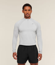 Gymshark Apex Seamless 1/4 Zip - Light Grey/Medium Grey