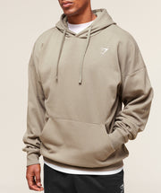 Gymshark Crest Oversized Hoodie - Linen Brown