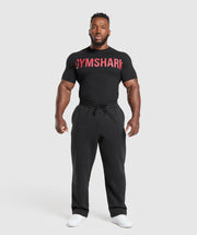 Gymshark Prime T-Shirt - Black/Vivid Red