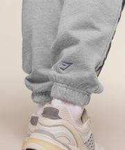 Gymshark Embroidered Logo Joggers - Light Grey Core Marl