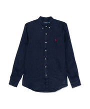 Polo Ralph Lauren Blue Button-Down Shirt with Pony Motif