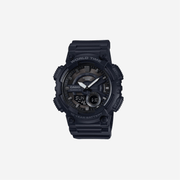 Casio AEQ110BW 100M WR Multi Alarms 100 SEC Stopwatch Countdown Timer World Map for World Time LED Light LC Display 10 Year Battery Analog-Digital Watch
