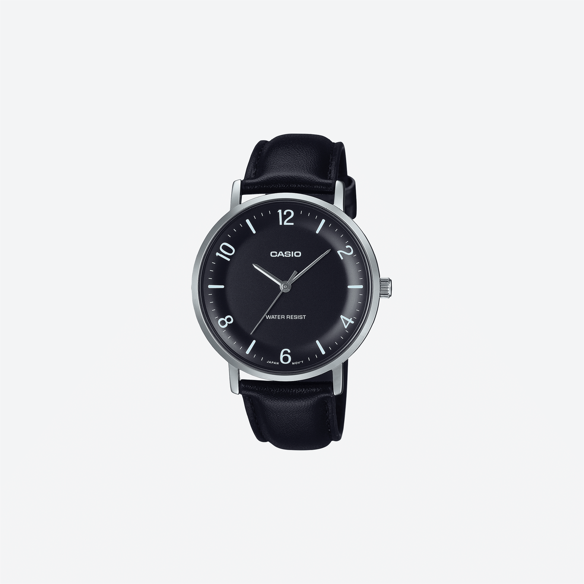 Casio Enticer MTP-VT03L-1BDF Quartz Black Dial Analog Leather Watch
