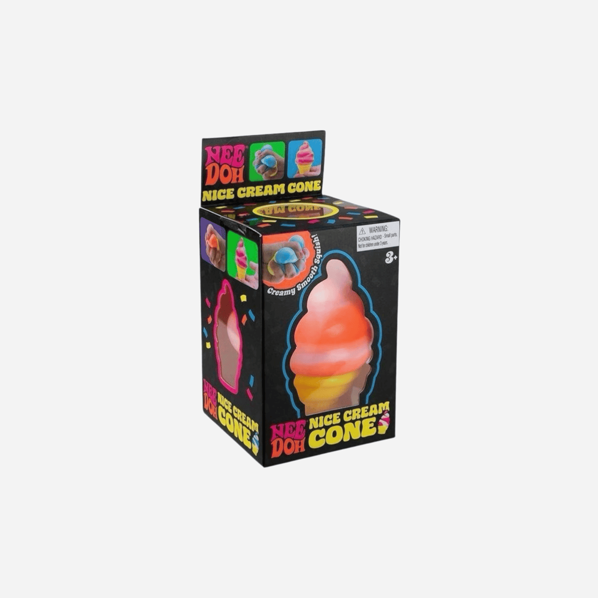 NeeDoh Nice Cream Ice Cream Cone Squishy Fidget Toy Orange