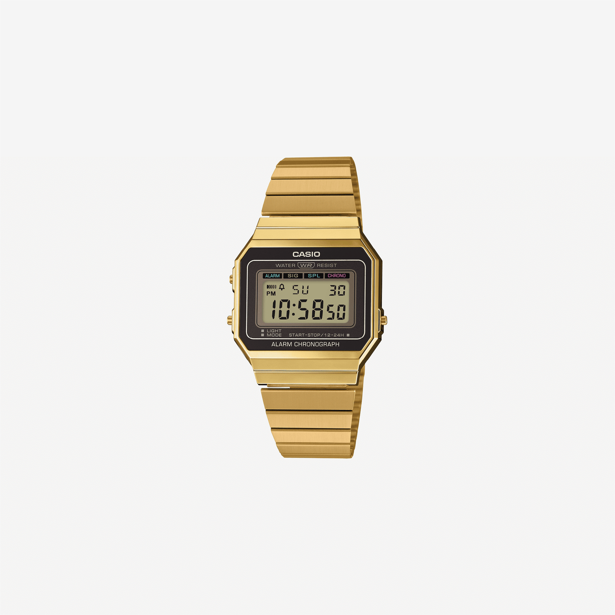 Casio Vintage A700WG-9ADF Quartz Gold Dial Digital Stainless Steel Watch