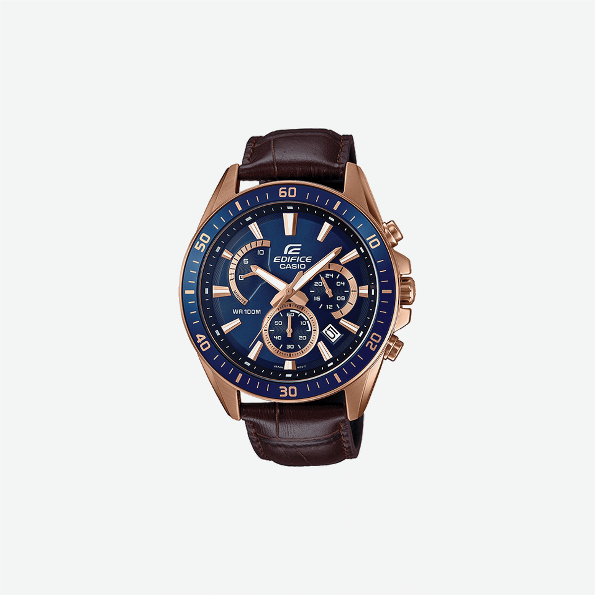Casio Edifice EFR-552GL-2AVUDF Quartz Blue Dial Chronograph Leather Watch