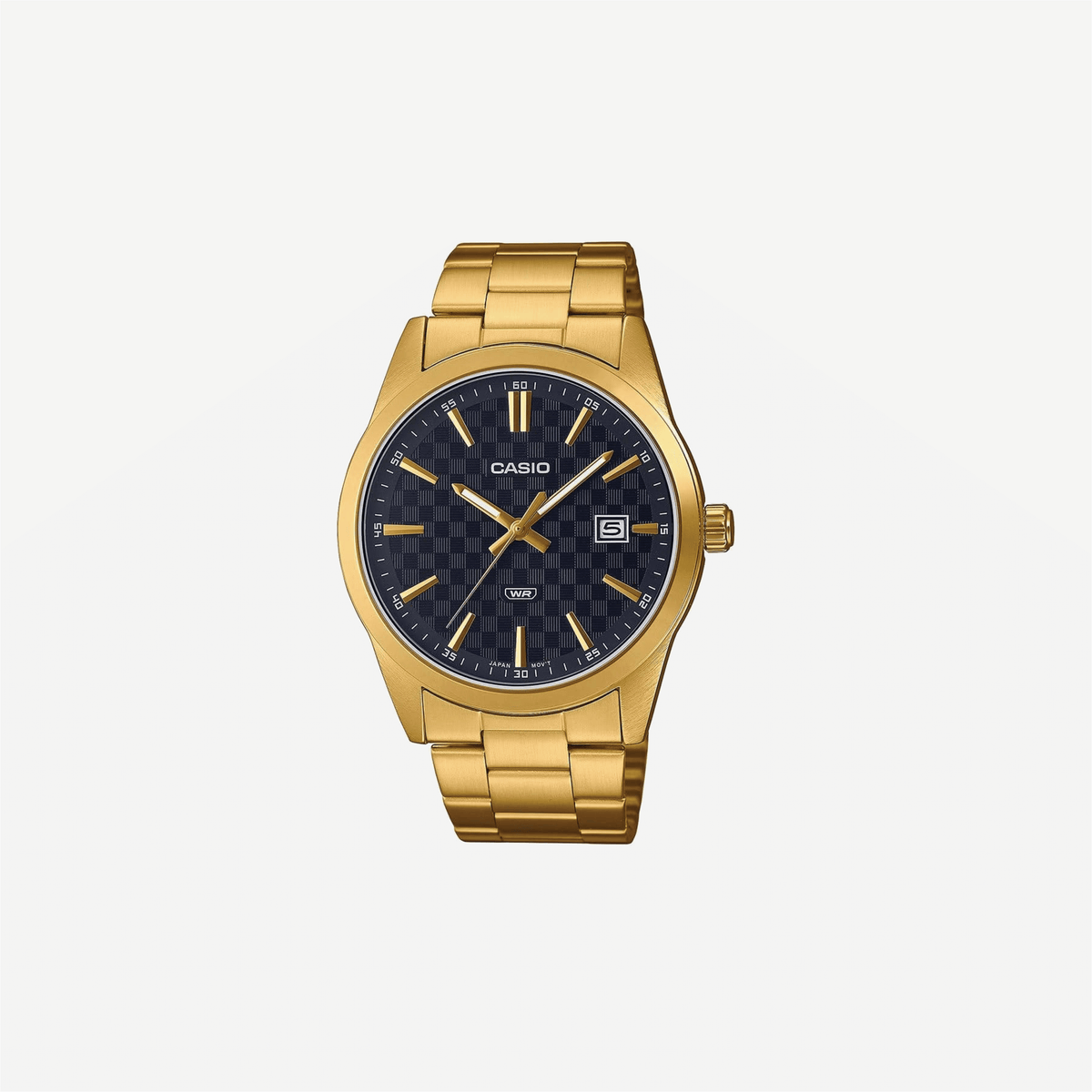 Casio MTP-VD02B-1EUDF Black Dial with Gold Stainless Steel Strap Watch