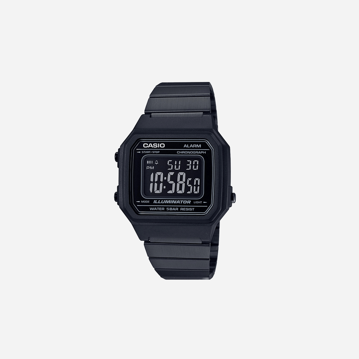 Casio Vintage B650WB-1BDF Quartz Black Dial Digital Stainless Steel Watch