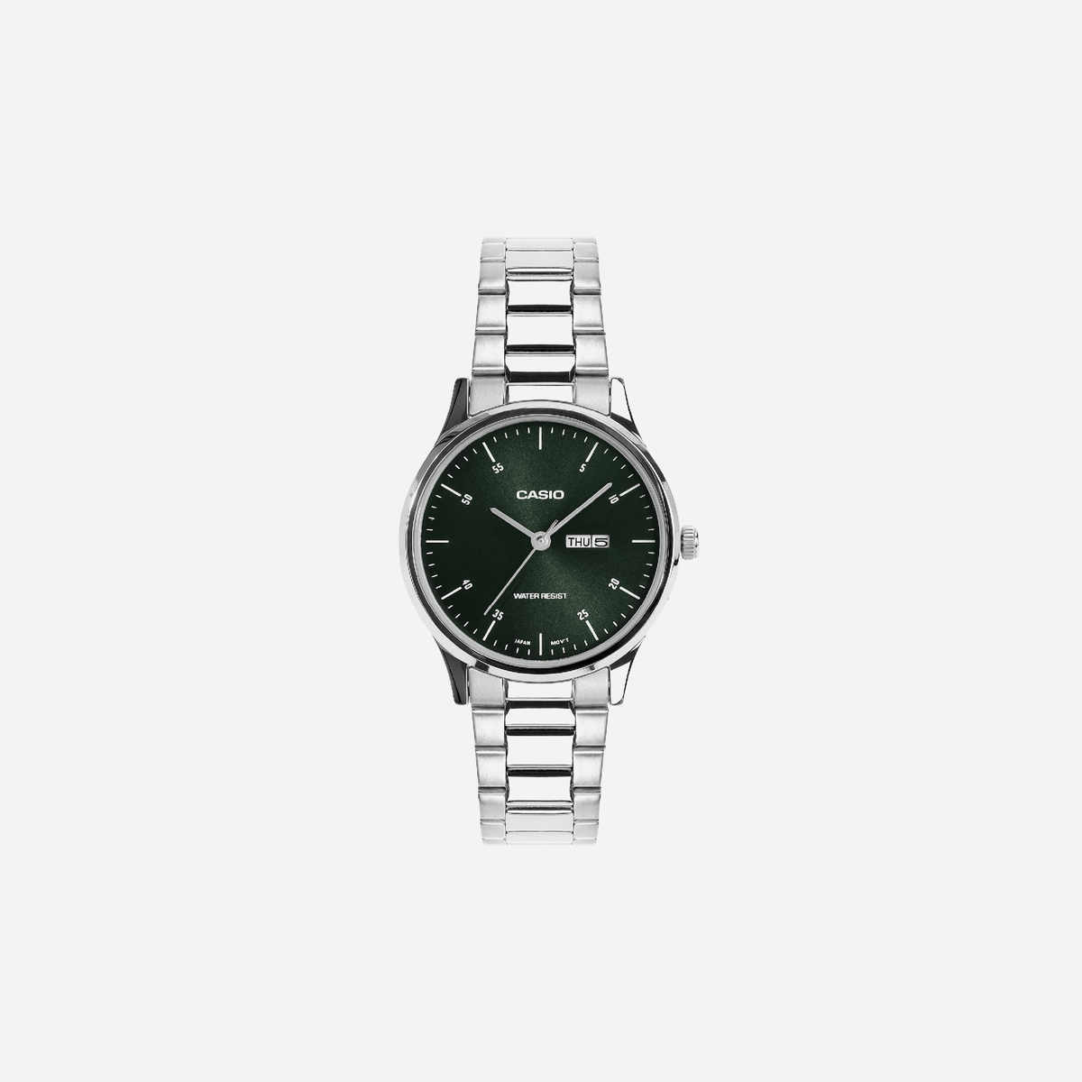 Casio LTP-SN8YD-3B Quartz Green Dial Analog Stainless Steel Watch