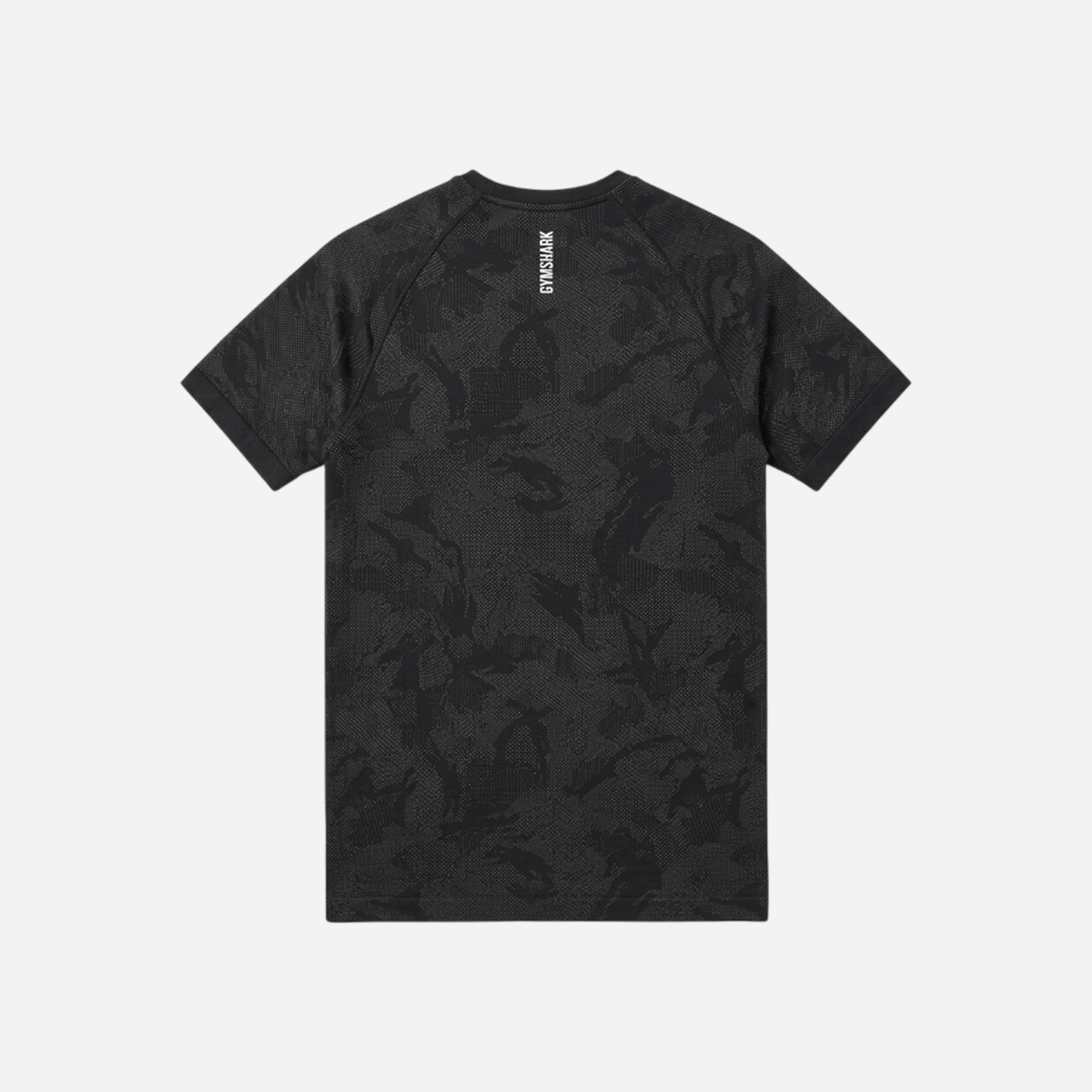 Gymshark Geo Seamless T-Shirt Slim Fit Black/Charcoal Grey