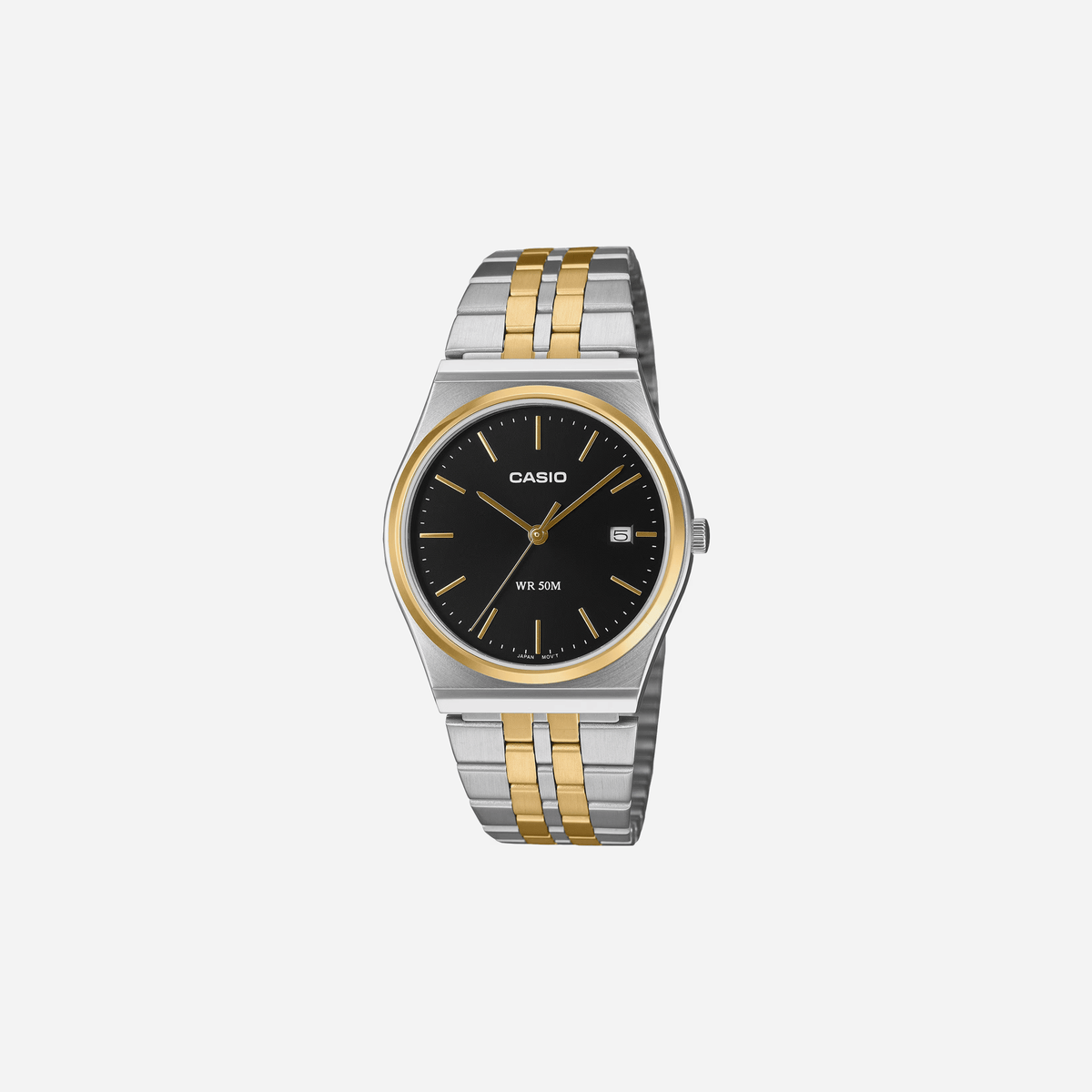 Casio MTP-B145SG-1AV Black Gold Dial Stainless Steel Watch