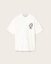 ALL SAINTS Snakepit Oversized Short Sleeve Graphic Chalk White T-Shirt