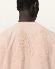 ALL SAINTS Insignia Short Sleeve Cotton Crystal Pink T-Shirt