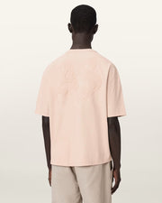 ALL SAINTS Insignia Short Sleeve Cotton Crystal Pink T-Shirt