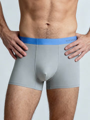 Men V Walks Light Blue Solid Luxury Elastic Trunk by Manaca