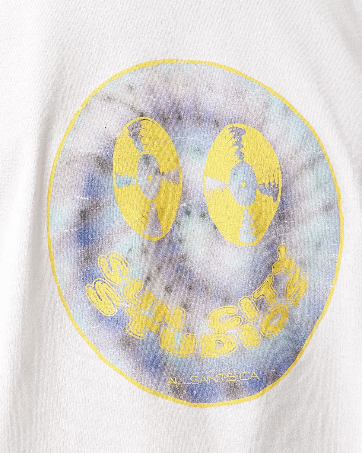 ALL SAINTS Spun Out Boxy Short Sleeve Graphic Chalk White T-Shirt