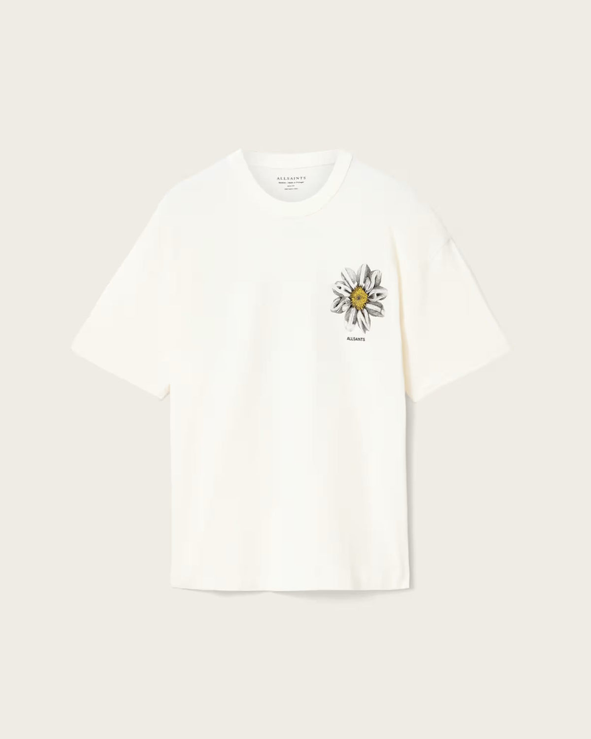 Petals Boxy Short Sleeve Graphic Chalk White T-Shirt