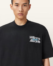 Williams X AllSaints Pole Crew Neck Washed Black T-Shirt