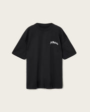 ALL SAINTS Descent Oversized Graphic Washed Black T-Shirt