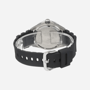 Casio MDV-106B-1A2VCF Series Black Dial Blue-Red Case Resin Band Analog Watch