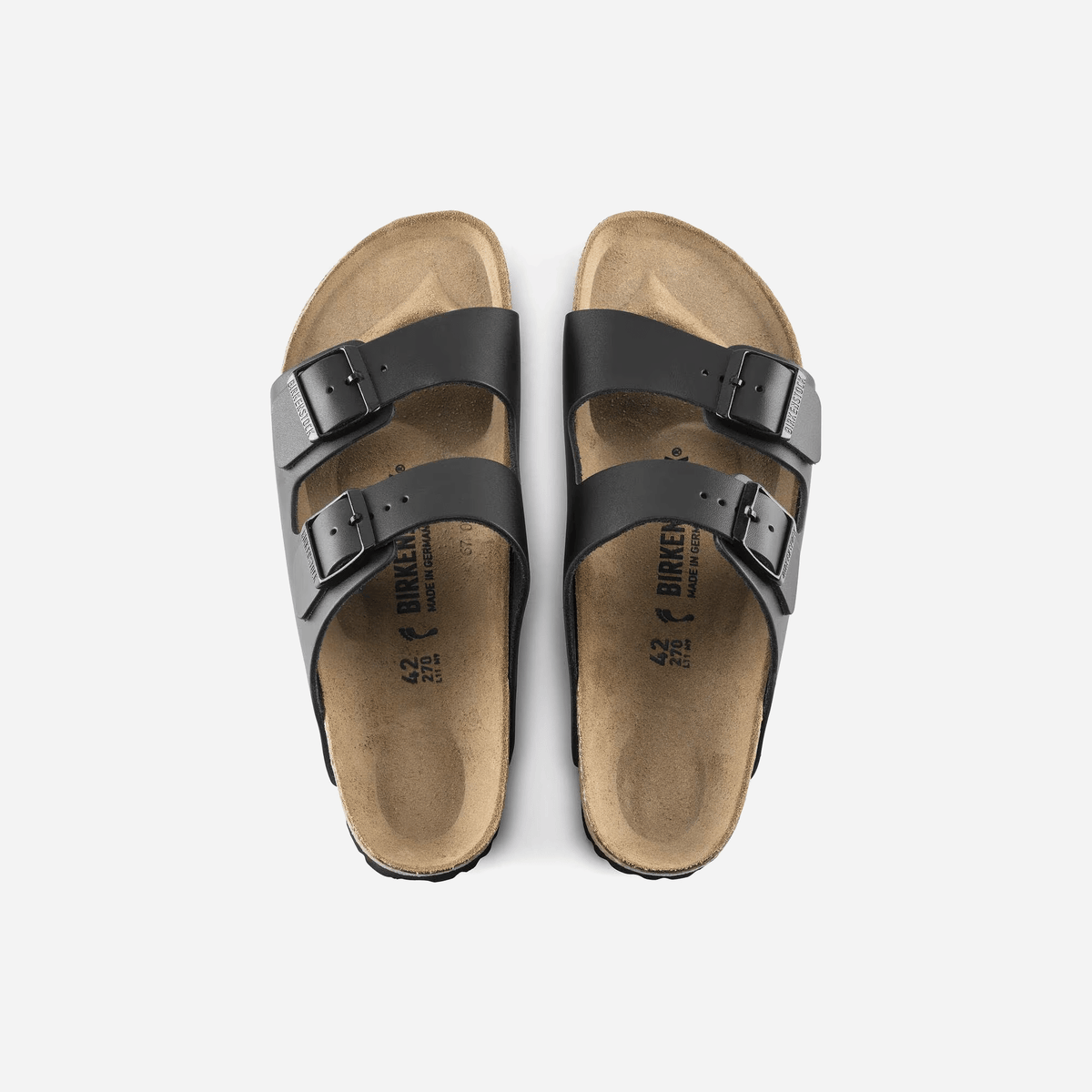 Birkenstock Arizona Black Natural Leather Regular Fit