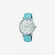Casio Enticer LTP-VT01L-7B3UDF Quartz Silver Dial Analog Blue Leather Strap Watch