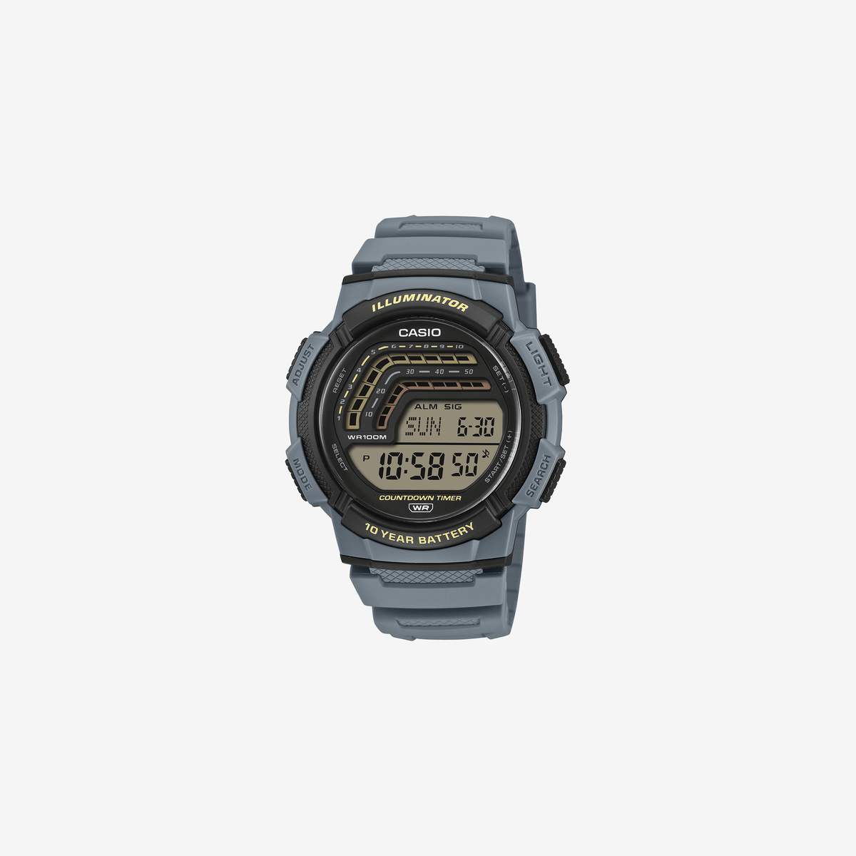 Casio Youth WS-1800-2AVDF Quartz Transparent Dial Digital Resin Watch