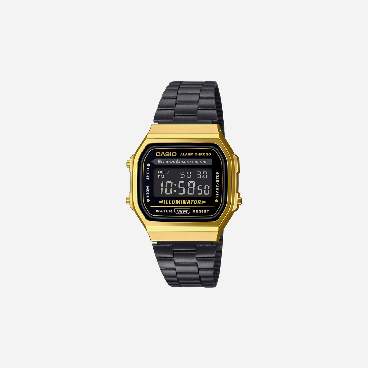 Casio Vintage A168WEGB-1BDF Quartz Black Dial Digital Stainless Steel Watch