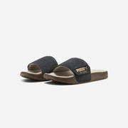 Puma Leadcat 2.0 Palermo Foil Slides Dusky Gray Gold Desert Dust Gum