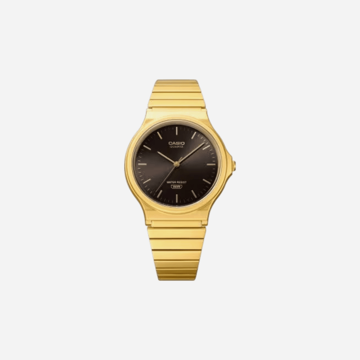 Casio MQ-24GA-1A Quartz Black Dial Gold Stainless Steel Watch