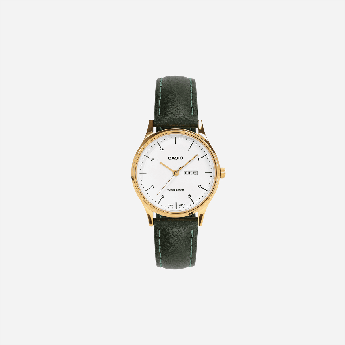 Casio Enticer LTP-SN8YGL-7B Quartz White Dial Analog Leather Watch