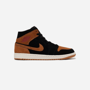 Air Jordan 1 Mid Black Flax