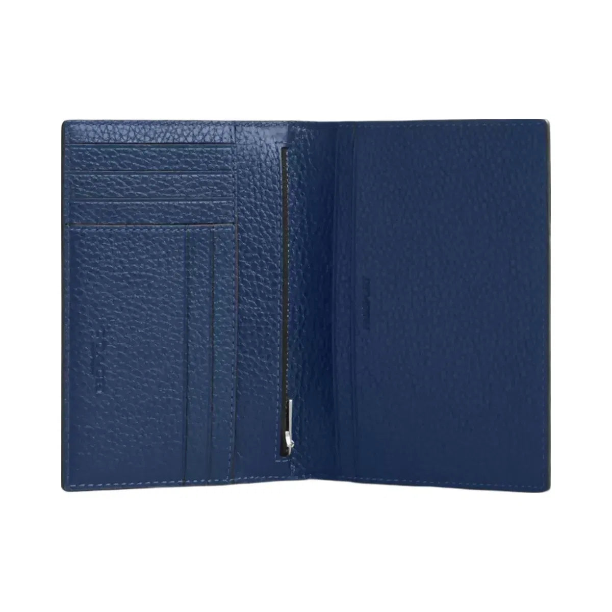 Coach Passport Card Case With Car Print in Silver Deep Blue Multi