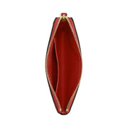 Coach Corner Zip Wristlet In Signature Canvas in Gold Crimson