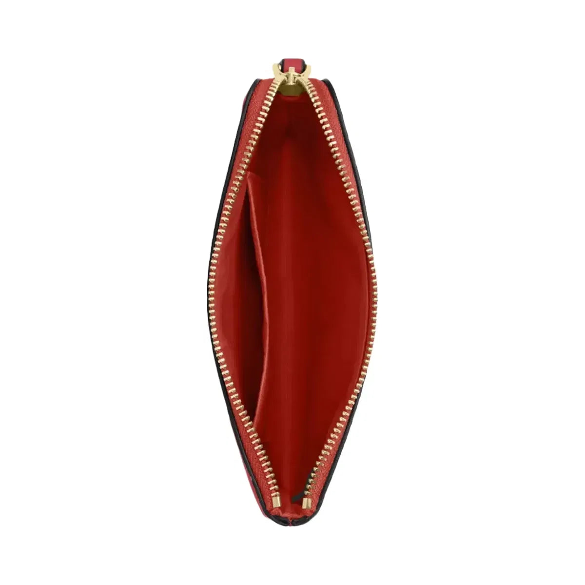 Coach Corner Zip Wristlet In Signature Canvas in Gold Crimson