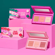 Benefit Cosmetics Game On Glow Mini Cheek Palette Bronzer Warm Seashell - Pink Blush & Highlighter - Benefit Cosmetics