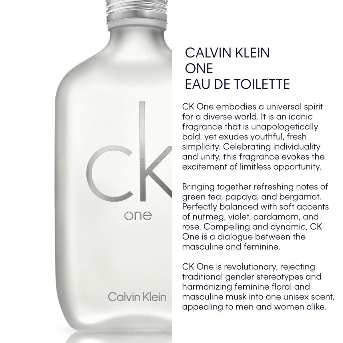Calvin Klein Ck One Eau De Toilette - EDT For Everyone Unisex Perfume (50 ml) - Calvin Klein