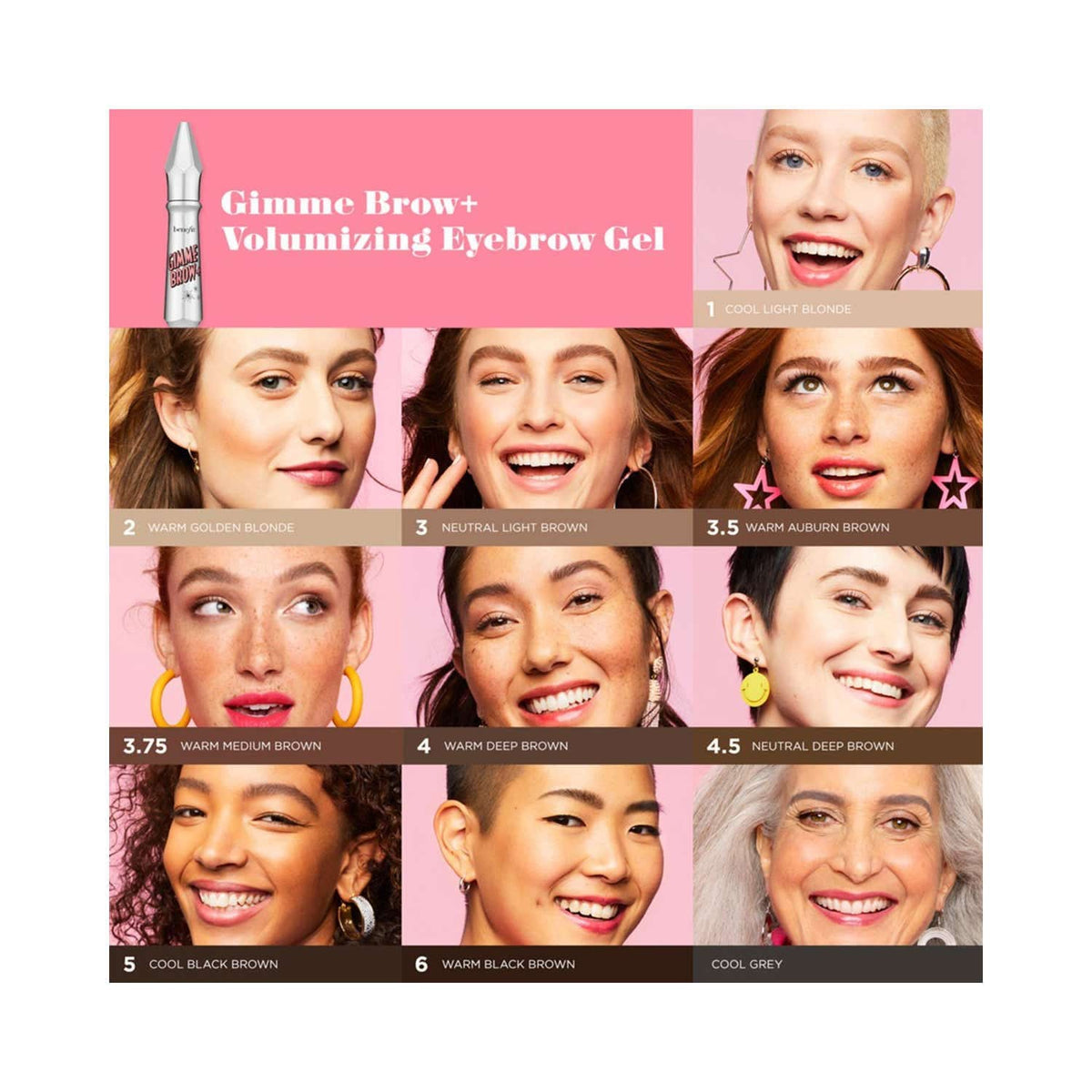 Benefit Cosmetics Gimme Brow+ Volumizing Eyebrow Gel Mini - 02 Warm Golden Blonde (1.5 g) - Benefit Cosmetics