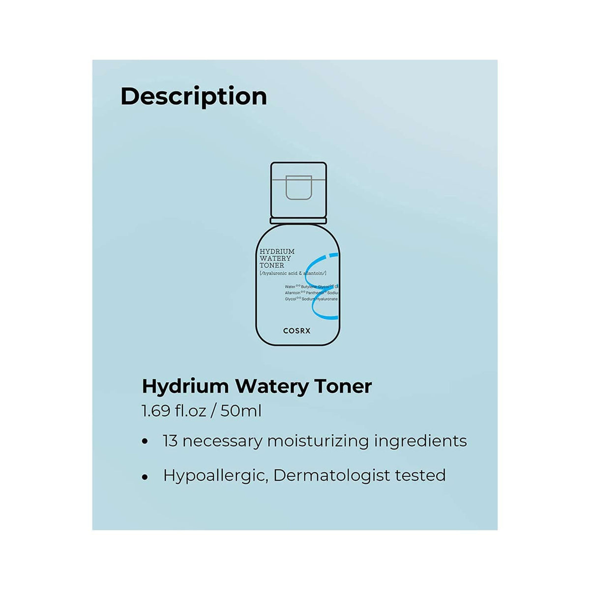 COSRX Hydrium Watery Toner (150ml) - COSRX