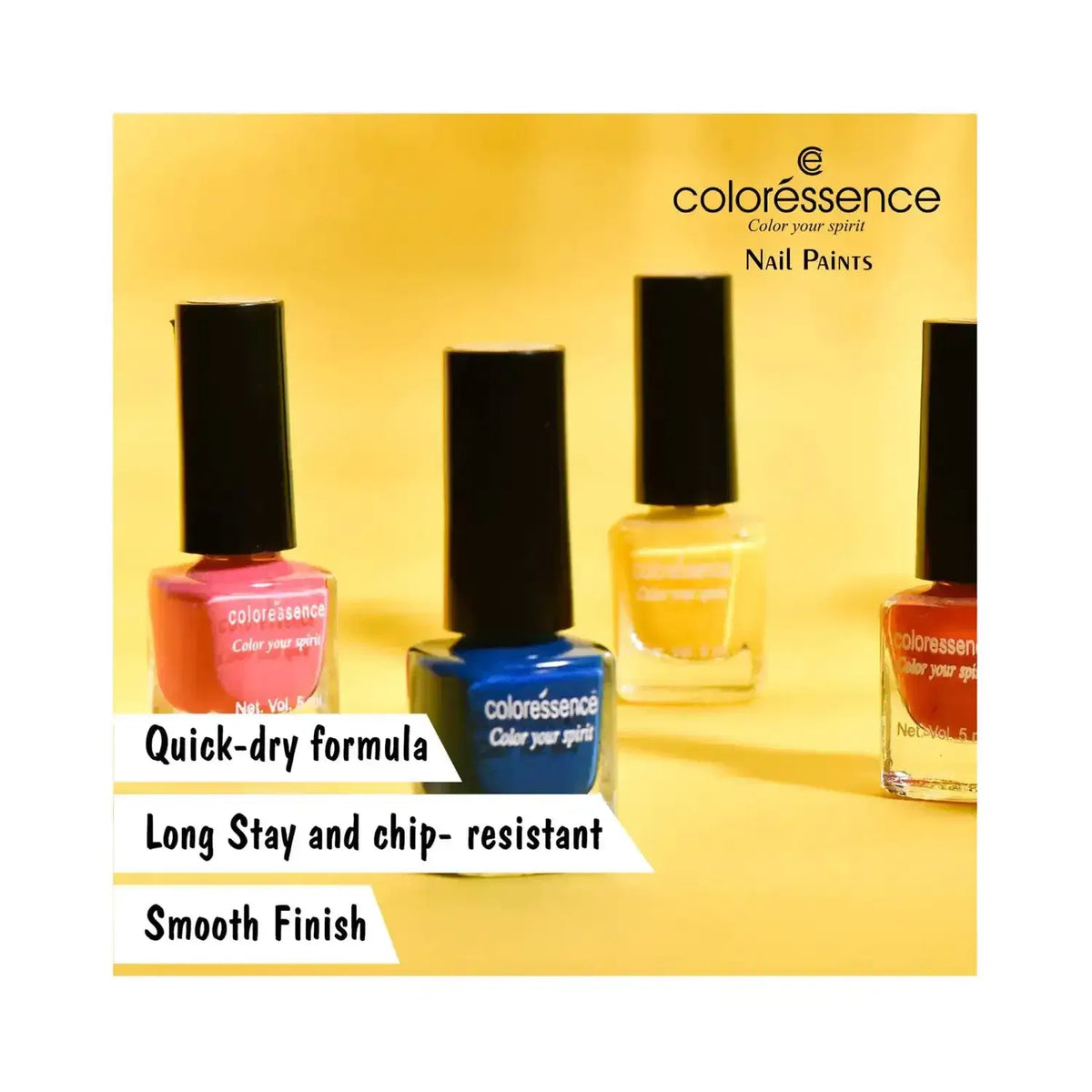 Coloressence Regular Nail Paint - Siren Red (10 ml) - Coloressence