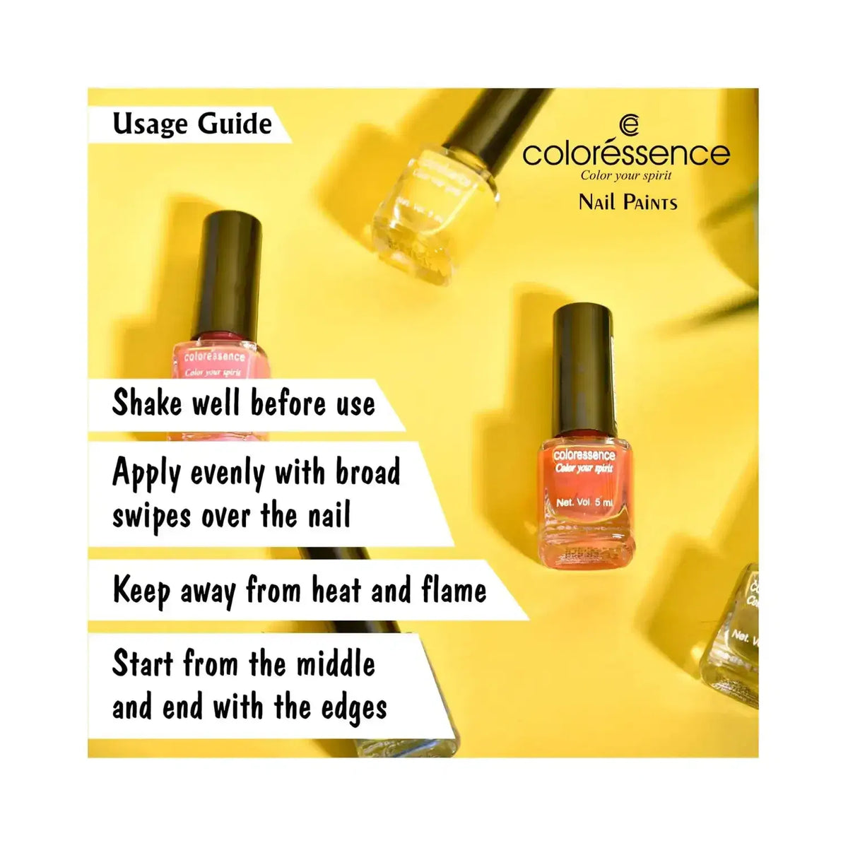 Coloressence Regular Nail Paint - Siren Red (10 ml) - Coloressence