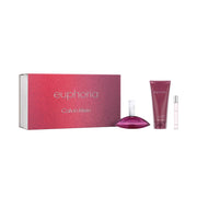 Calvin Klein Euphoria Women Giftset - Eau De Parfum 100 ml + Body Lotion 200 ml + Travel Spray 10 ml - Calvin Klein