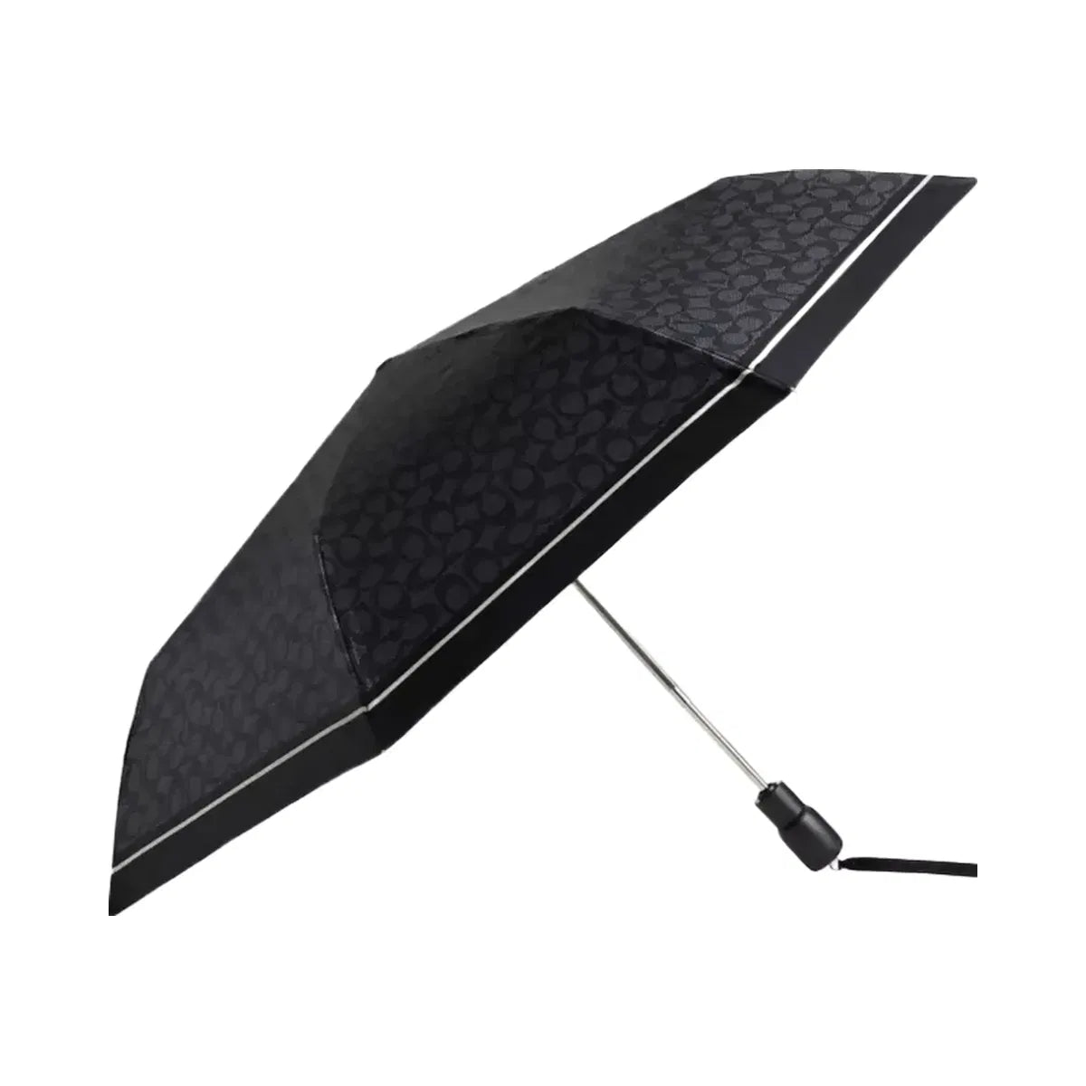 Coach Signature Umbrella in Silver Charcoal Multi